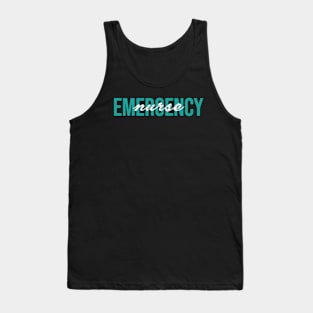 Emergency Nurse Typography Tank Top